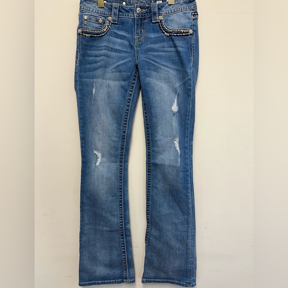Miss Me Rhinestone Boot Cut Jeans